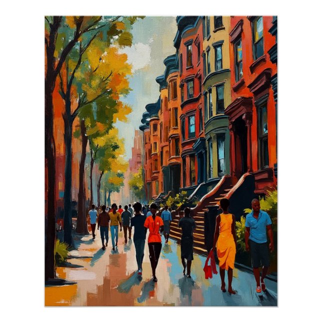 Póster Sofisticada calle del Renacimiento de Harlem (Anverso)