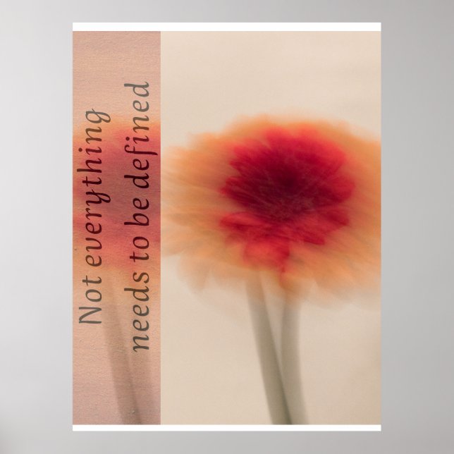 Póster Soft Aesthetic Floral Poster – Inspirational Quote (Frente)