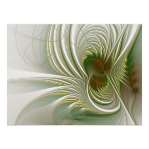 Póster Soft and tenderness fractal fantasy flowers 