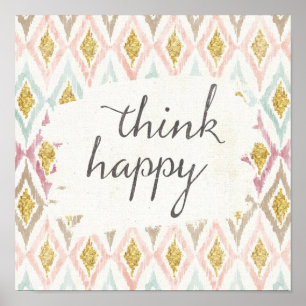Póster Soft Deco V   Think Happy