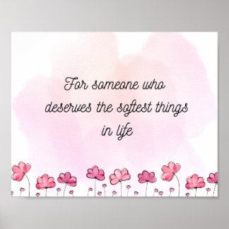 Póster Soft Floral Wall Art Aesthetic Quote Print