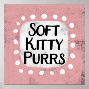 Póster Soft Kitty Purrs Poster Wall Art