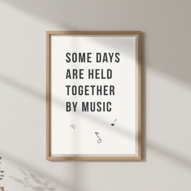 Póster Soft Music Quote. Bedroom Wall (Subido por el creador)