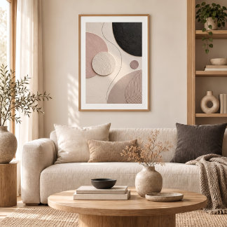Póster Soft Orbit | Minimal Abstract Plaster Art Print