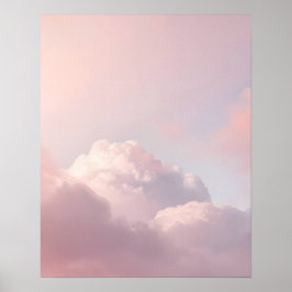 Póster Soft Pastel Cloud Sky Art Print