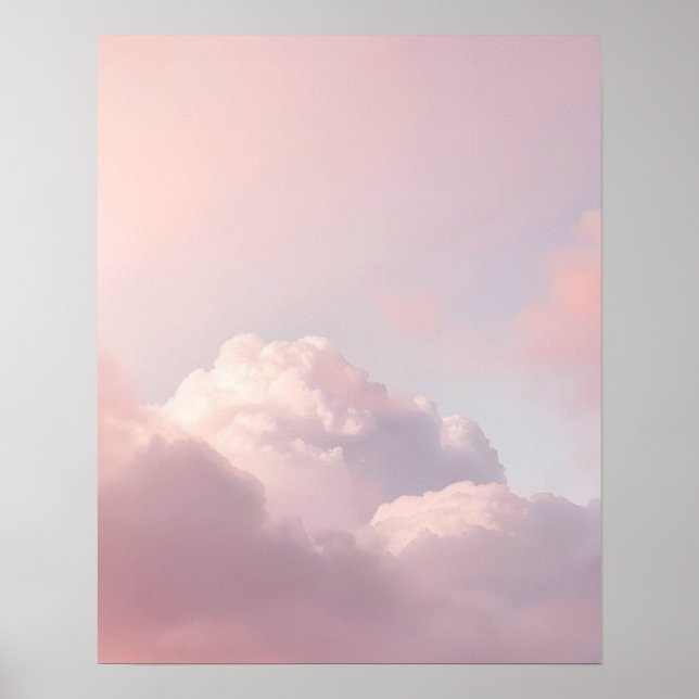 Póster Soft Pastel Cloud Sky Art Print (Frente)