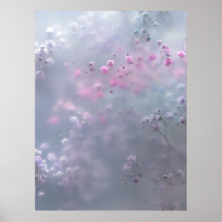 Póster Soft pastel flowers in dreamy blur 