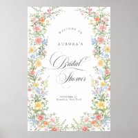 Soft Pastel Ornate Spring Bridal Shower Welcome