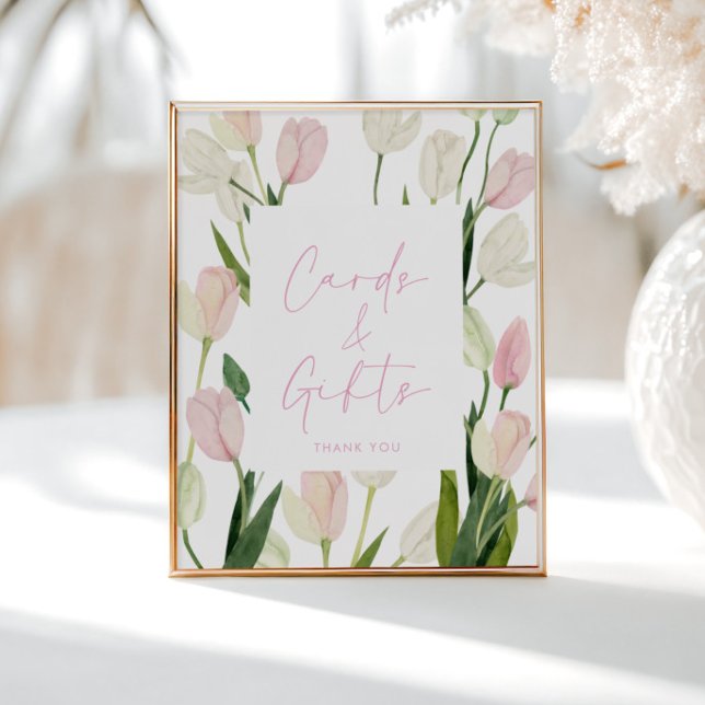 Póster Soft Pink Tulip Bridal Shower Cards and Gifts (Subido por el creador)