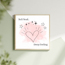 Póster Soft Soul Wall Art – Modern Aesthetic Home Decor