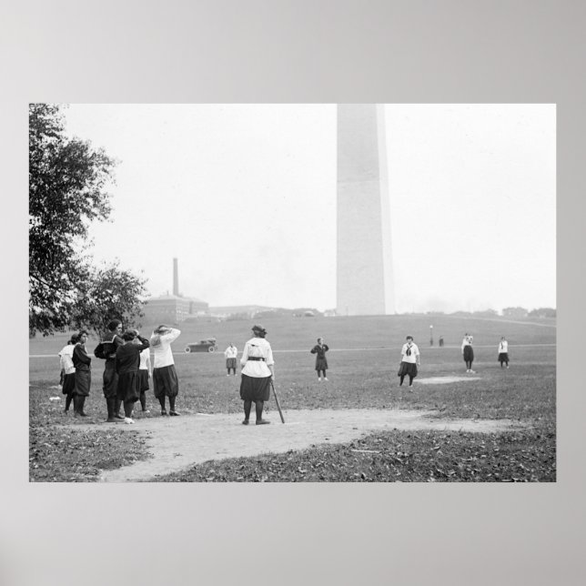 Póster Softball chicas, 1919 (Frente)