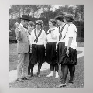 Póster Softball chicas, 1919
