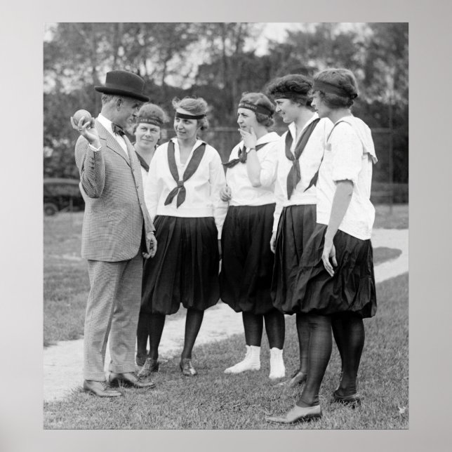 Póster Softball chicas, 1919 (Frente)