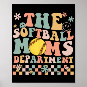 Póster Softball Moms Departamento Diversión Día de la Mad