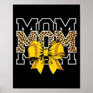 Póster Softll Bow Women For Softll Leopard Mom Mothers Da