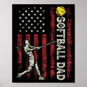 Póster Softll Dad Ee.Uu. Regalos De Bandera Para Hombres 