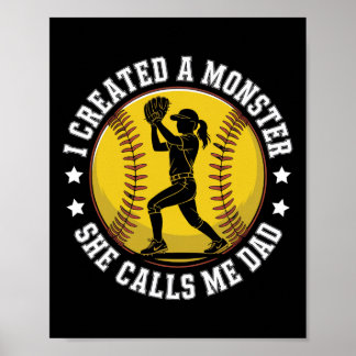 Póster Softll Dad Funny Monster Proud Parent For Player G