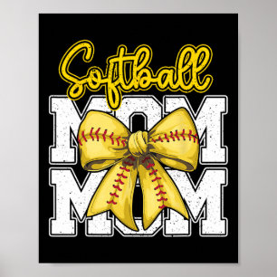 Póster Softll Mom Coquette Bow Sport Mama Día de la Madre