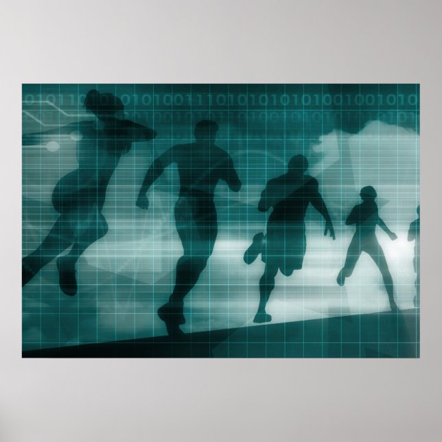 Póster Software de seguimiento de aplicaciones de fitness (Frente)