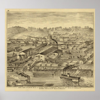 Póster Soho Saw and Planing Mills y Barge Yards