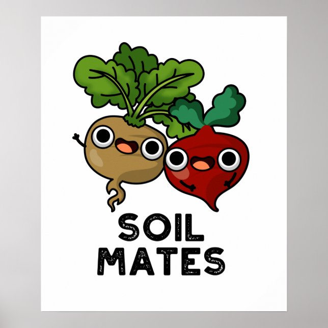 Póster Soil Mates Funny Abeja Raíz Pun (Frente)