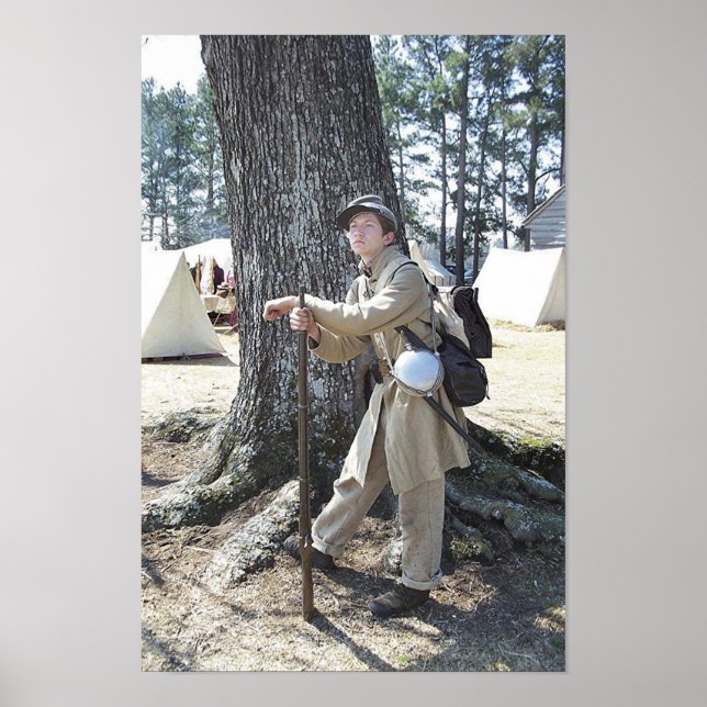 Póster Soilder confederado (Frente)