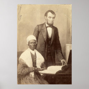 Póster Sojourner Truth con Abraham Lincoln