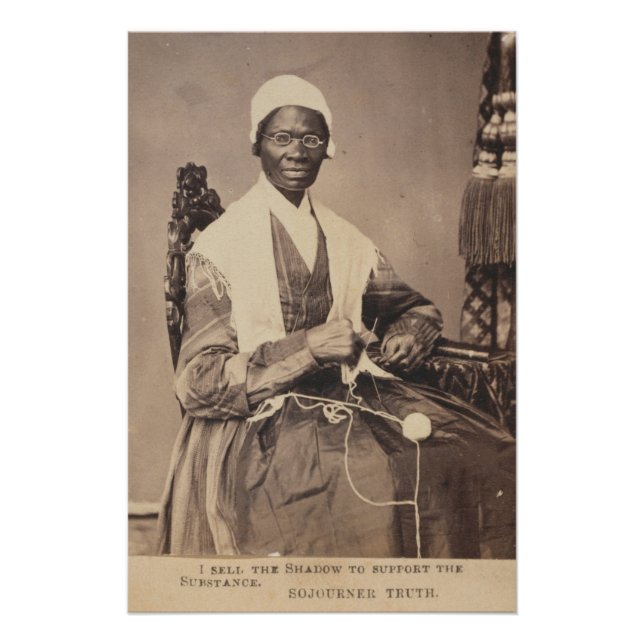 Póster Sojourner Truth Sepia Foto Con Sombra (Anverso)