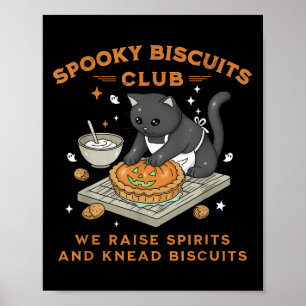Póster Soky Biscuits Club Black Cat Pumpkin Halloween Bak