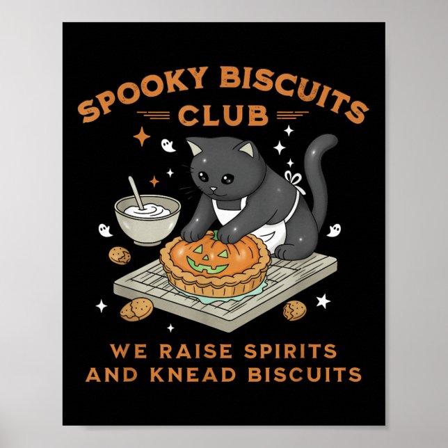 Póster Soky Biscuits Club Black Cat Pumpkin Halloween Bak (Frente)