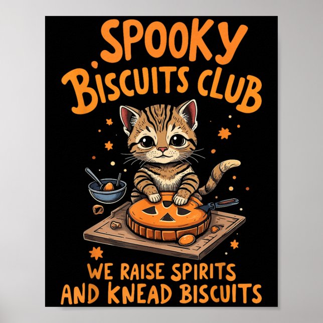 Póster Soky Biscuits Club Cat Funny Halloween (Frente)