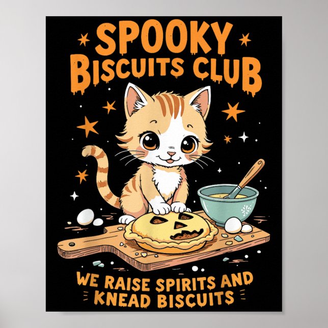 Póster Soky Biscuits Club Cat Funny Halloween (Frente)