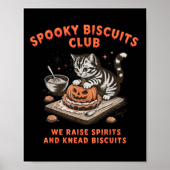Póster Soky Biscuits Club Cat Halloween (Frente)