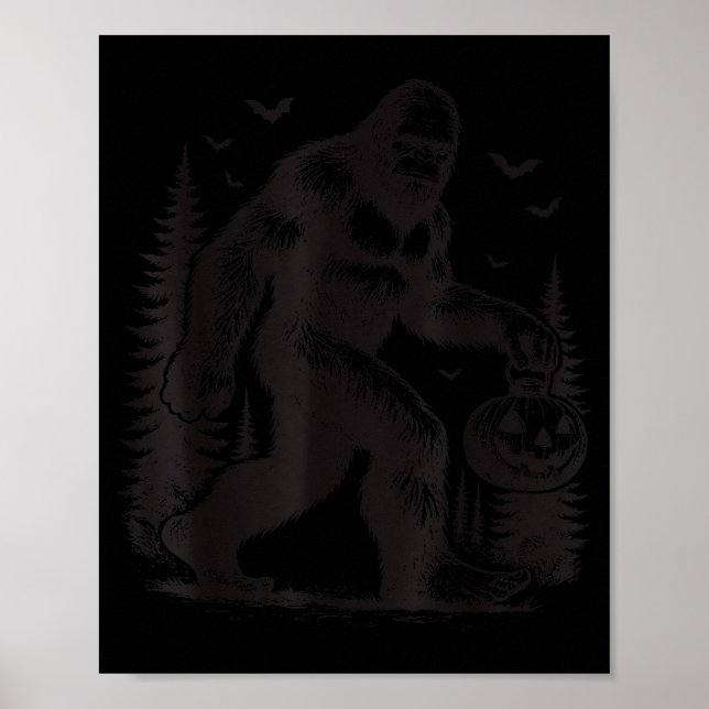 Póster Soky Halloween Bigfoot Pumskin Shirt Men Women  (Frente)
