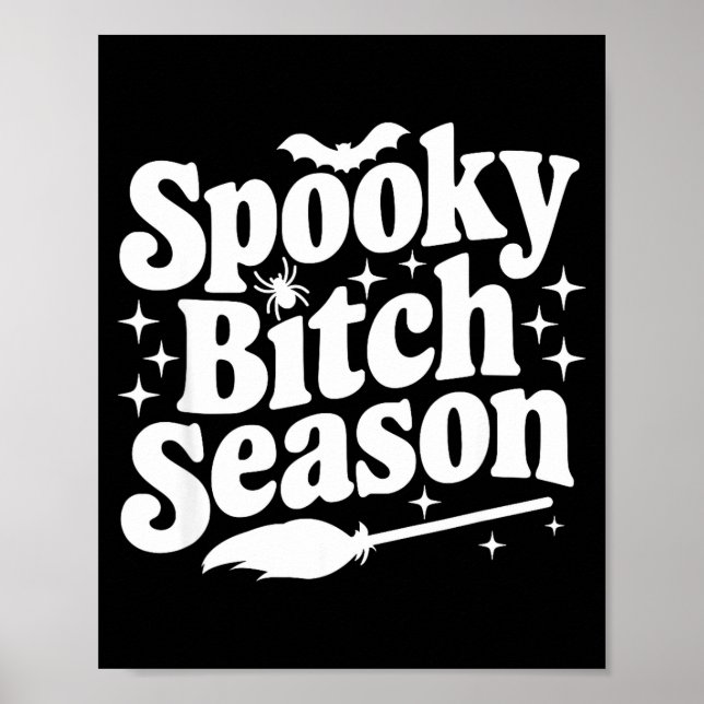Póster Soky Season Retro Halloween Witch Quote Saying Gif (Frente)