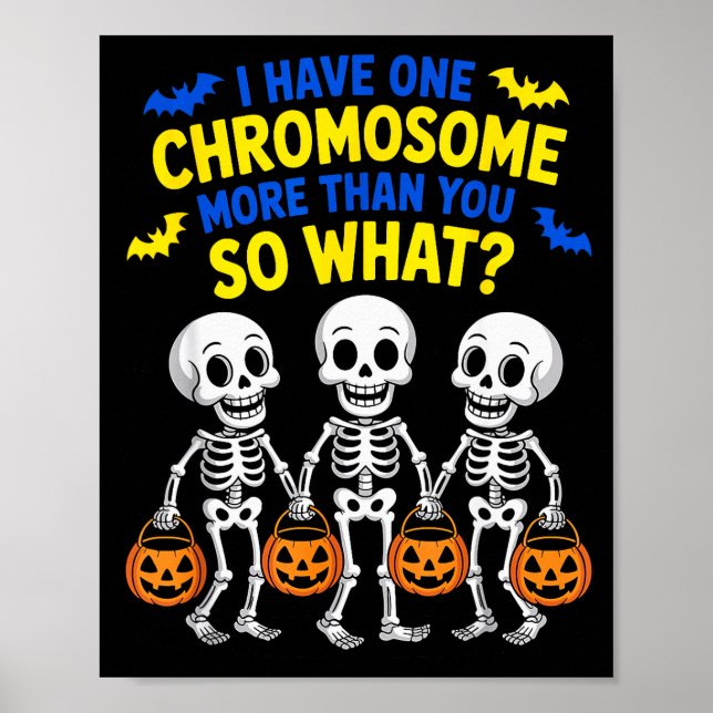 Póster Soky Skeleton Down Syndrome Awareness Extra Chromo (Frente)