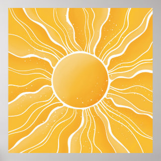 Póster Sol amarillo
