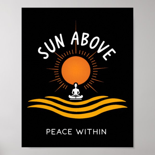 Póster Sol Arriba Paz Dentro Yoga Calma _1 (Frente)