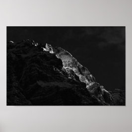 Póster Sol brillando en las montañas