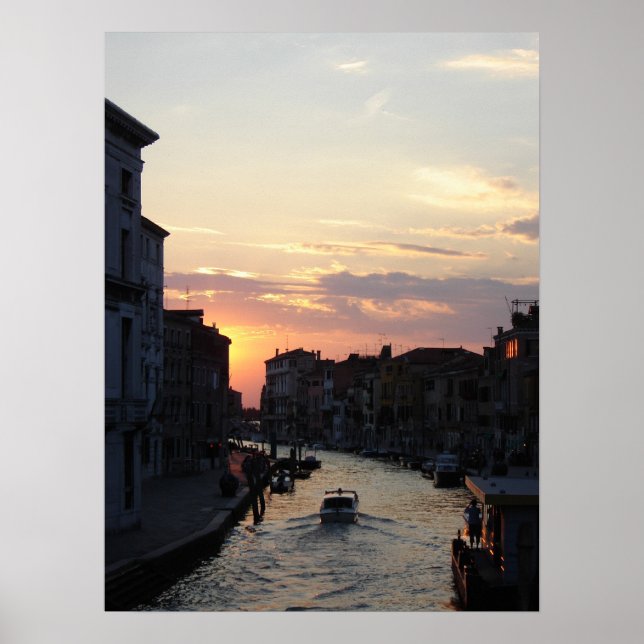 Póster Sol cayendo en Venecia (Frente)
