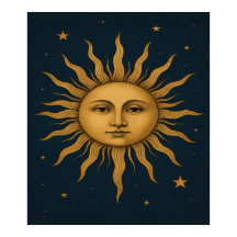 Sol celeste vintage de los años 90