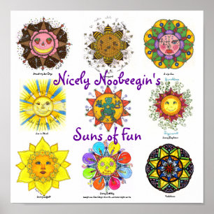 Póster Sol de diversión (púrpura)