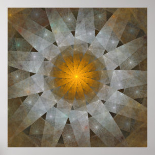 Póster 'Sol de origami'