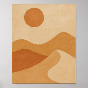 Póster Sol del desierto minimalista