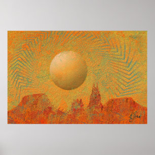 Póster Sol desértico