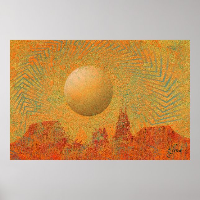 Póster Sol desértico (Frente)
