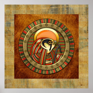 Póster Sol egipcio Dios Ra