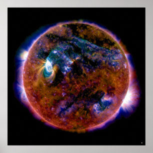 Póster Sol en espectro magnético