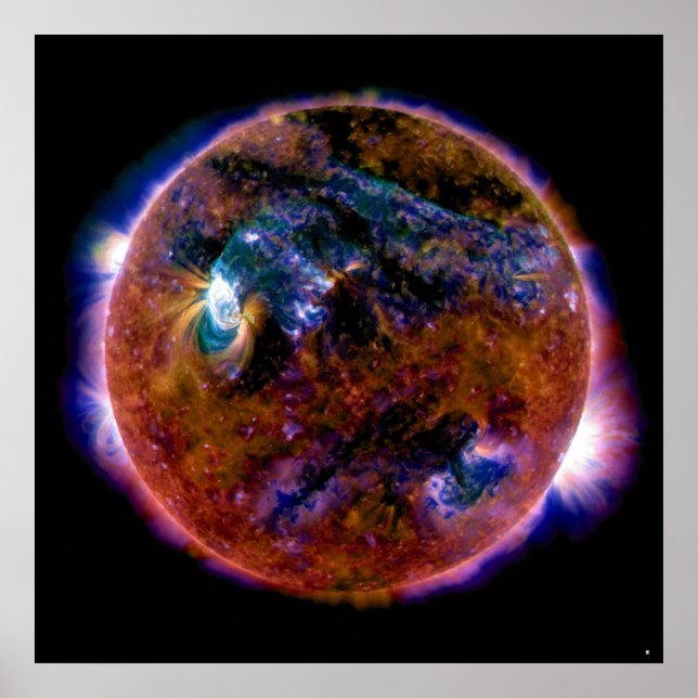 Póster Sol en espectro magnético (Frente)