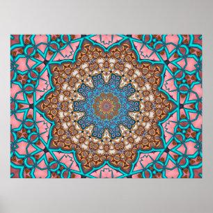 Póster Sol floral Mandala